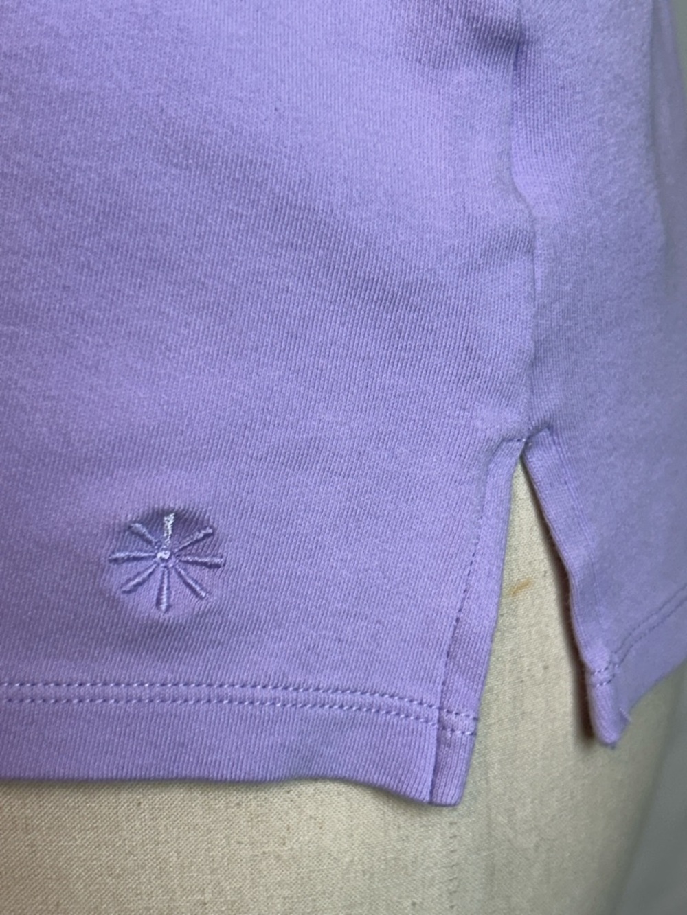 Isaac Mizrahi Live 2X Lavender V Neck Tee Shirt Plus Size Essential Basic Top - Picture 2 of 7